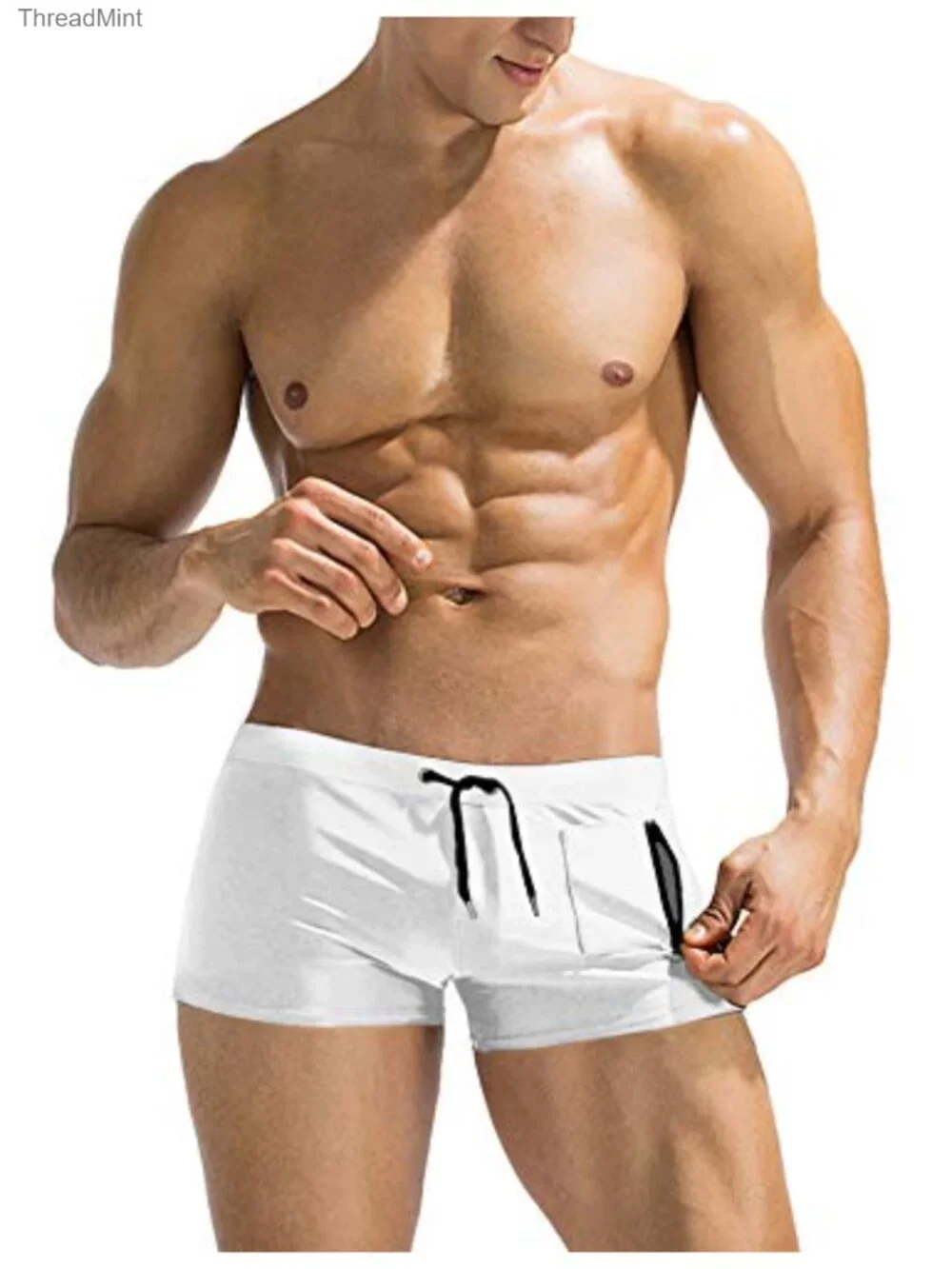 Mens Quick Dry Swim Trunks Slim Fit Briefs Board Shorts Beachwear